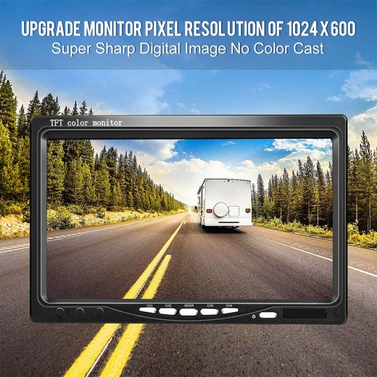 K0164 7 inch HD Car 18 IR Night Vision Rear View Backup Four Cameras Rearview Monitor, K0164 K0164 7 inch HD Car 18 IR Night Vision Rear View Backup Four Cameras Rearview Monitor, K0164